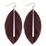 Game day faux leather earrings