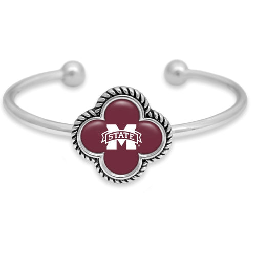 MS State Clover Cuff Bracelet
