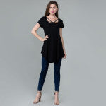 Black crisscross tunic