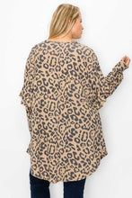 Ruffle Sleeves Leopard Print Sweater Top