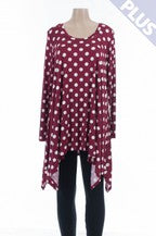 Maroon Polka Dot Tunic