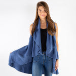 Knit vest with cape detail