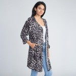 Lightweight leopard knit cardigan
